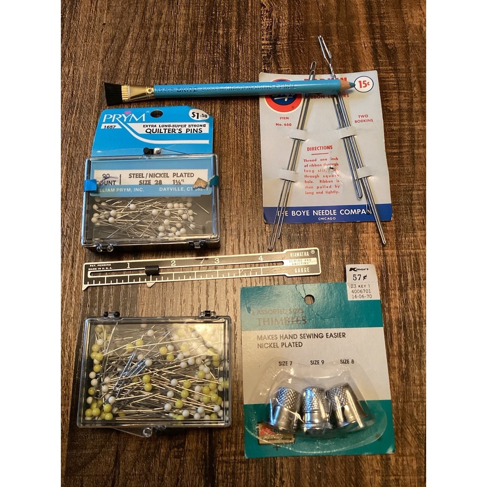 Vintage Sewing Steel Pins Quilting Pleating Sequin Safety Nickel Plated Lot